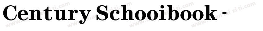 Century Schooibook 字体转换